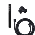 Wiesbaden Caral ensemble de douchette encastré avec douchette barre et support mural, y compris flexible de douche conique rond 1/2 noir mat SW444741