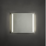 Adema Squared Miroir salle de bain 80x70cm avec éclairage LED gauche et droite avec chauffage et interrupteur capteur SW238216