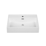 Saniclass Legend Meubelwastafel - 61x47x16cm - met overloop - 1 wasbak - 1 kraangat - keramiek - glans wit SW1382541