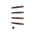 Hotbath &MORE Handdoekradiator - 50x76cm - soft square - 4 stangen - horizontaal - met schakelaar - tuscan bronze (brons) SW1245799