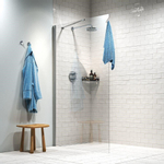 Sealskin Hooked paroi de douche à l'italienne 140x200cm verre de sécurité 6mm chrome SW543199