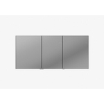 Plieger lusso spiegelkast - 140.6x64x157cm - 3 deuren links - buitenzijde gespiegeld SW772544