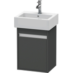 Duravit Ketho Meuble sous-lavabo avec 1 porte 40x32x55cm à gauche pour Vero 070445 graphite 0280144