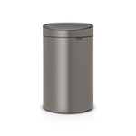 Brabantia Touch Bin Afvalemmer - 40 liter - kunststof binnenemmer - platinum SW1117326