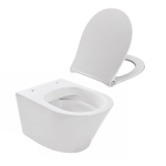 Wiesbaden Vesta Junior hangtoilet – compact – spoelrandloos – 35,5 x 47 cm – met witte softclose zitting – glans wit SW705616