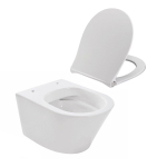 Wiesbaden vesta WC suspendu compacte sans rebord 47cm avec fermeture douce et siège à fermeture rapide blanc SW705616