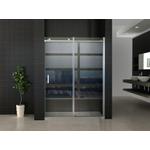 Wiesbaden Slide porte coulissante pour niche 1400 x 2000 x 8 mm verre clair nano/chrome SW62385
