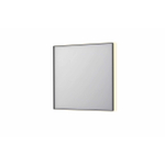 INK SP32 miroir - 80x4x80cm rectangulaire en cadre acier incl LED indirecte - chauffage - changement de couleur - dimmable et interrupteur - noir mat SW955893