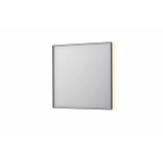 INK SP32 spiegel - 80x4x80cm rechthoek in stalen kader incl indir LED - verwarming - color changing - dimbaar en schakelaar - mat zwart SW955893