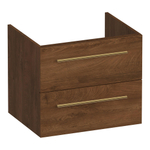 BRAUER Trust meuble sous-lavabo 60 sans poignées rapportées 2 tiroirs à fermeture douce et 1 découpe pour siphon - Forest Cacao SW1204039