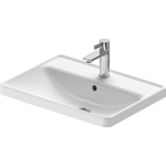 Duravit D-Neo lavabo encastré 60x44x17cm 1 trou de robinet rectangulaire Céramique Blanc SW640396