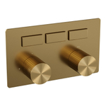 BRAUER Stripe Thermostat encastrable 3 voies - boutons-poussoirs - parties encastrables et apparentes - or brossé PVD SW1434823