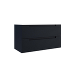 Saniclass Prime Balance Meuble sous lavabo - 100x55x44.9cm - 2 tiroirs - Poignée intégrée - MDF - bleu marine mat SW892626