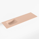 Mondiaz LEX Fontein - 100x30x0.9cm - wasbak Links - zonder kraangaten - voor toiletmeubel - Solid surface - Rosee SW1025997