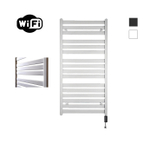 Sanicare HVW - Moda Radiateur électrique - 120x60cm - 876W - wifi - thermostat - noir - en bas à droite - blanc mat SW1185678