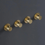 Hotbath Cobber Afbouwdeel - inbouw douche thermostaat - met 3 stopkranen horizontaal en verticaal te monteren AI - mat/glans verouderd ijzer zwart SW799304