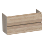 BRAUER Solution Small Wastafelonderkast - 100x39x50cm - 2 softclose greeploze lades - 1 sifonuitsparing - MFC - legno calore SW372721