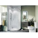 Crosswater Kai Cabine de douche - 80x100x190cm - quart de rond - avec 1 porte coulissante - verre de sécurité 6mm - aluminium argenté SW487341