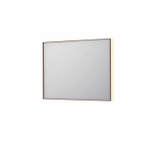 INK SP32 miroir - 100x4x80cm rectangulaire en cadre acier incl LED indirecte - chauffage - changement de couleur - dimmable et interrupteur - cuivre brossé SW955921