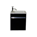 BRAUER New Future Meuble lave-mains 40x22cm gauche noir brillant SW383230