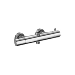 Paffoni Light Mitigeur de douche thermostatique économiseur d'eau avec raccordement supérieur/inférieur apparent avec limiteur de température Chrome SW115603