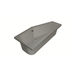 Xenz Lagoon Hoekbad - 160x75x48 - afvoer Midden - Rechts - Compact - acryl - cement SW102963