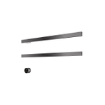 Hotbath &MORE Handdoekradiator - 80x38cm - vierkant - 2 stangen - horizontaal - met schakelaar - PVD - geborsteld gunmetal (antraciet) SW1245755