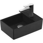 Villeroy & Boch memento 2.0 Lave-main WC face inférieure meulée 40x11.1x9.1cm 1 trou de robinet Ceramic+ Ebony SW358487