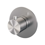 BRAUER Brushed Edition inbouwthermostaat - inclusief inbouwdeel - 1 gladde knop - PVD - geborsteld RVS SW374408