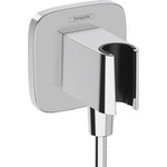 Hansgrohe Fixfit q Muuraansluitbocht - met handdouchehouder - chroom SW773896