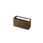 INK Wastafelonderkast - 120x45x65cm - 2 lades - push to open - verticaal gefreesd - Eiken - Ash grey SW693527