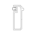 Sealskin inc. profilé d'extension pour portes battantes de 1 cm de large et 200 cm de haut argenté brillant SW771709