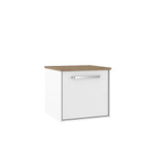 Crosswater Infinity Ensemble meuble de salle de bains - plan vasque chêne windsor - meuble bas 50x45x45cm - 1 tiroir - blanc mat SW894337