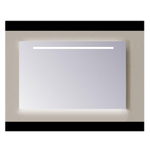 Sanicare q miroirs miroir sans cadre / pp poli bande horizontale de 90 cm + lumière ambiante sous leds blanc chaud SW278903