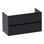 Saniclass Nexxt meuble lavabo 99x45.5x55cm sans poignée 2 tiroirs avec softclose MFC Black Wood SW72238