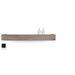Looox Wooden Collection Rangement Salle de bains 90x10x10cm chêne noir mat avec fond noir mat SW73152
