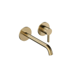 Hotbath Ace Afbouwdeel - voor wastafelmengkraan - 20cm uitloop - PVD - geborsteld messing (goud) SW1117661