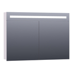 BRAUER 2.0 Spiegelkast - 100x70x15cm - verlichting geintegreerd - 2 links- en rechtsdraaiende spiegeldeuren - MDF - mat wit SW371649