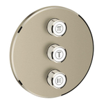 GROHE SmartControl afbouwdeel v. inbouwkraan volume (stopkraan) voor 3 functies rond brushed nikkel SW354654