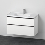 Ensemble de meuble Duravit D-Neo avec meuble sous lavabo avec 2 tiroirs avec fermeture douce 100x20x48cm incluant lavabo blanc mat SW641973