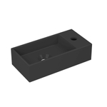 INK Versus Fontein - 36x18x9cm - wasbak links - 1 kraangat - porselein zwart mat SW493357