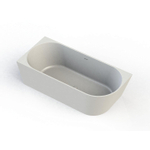 Arcqua Pinto baignoire semi autoportante 160x70 gauche blanc brillant SW804549