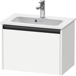 Duravit Ketho.2 Wastafelonderbouwkast - met 1 lade - 61x39x44cm - met greep antraciet - wit mat SW772882