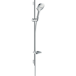 Hansgrohe Raindance Select E Doucheset - 120 - 3jet - ecosmart - met Unica - glijstang 90 cm en zeepschaal - hoogglans chroom GA20128