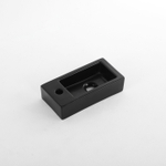 QeramiQ Dely Lavabo pour WC - 38x18,5x9cm - céramique - trou de robinet à gauche - Noir mat SW1122451