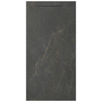 Zenon Essenza West Douchebak - 100x100cm - antislip - antibacterieel - mineraalmarmer - rechthoek - Mountain marmer (antraciet) SW1182555