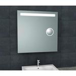 Miroir Wiesbaden Tigris carré avec LED et miroir grossissant 80 x 80 cm SW545193