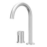 IVY Tribe Mitigeur de lavabo - 2 trous - montage sur plan - bec - coldstart - ACIER INOXYDABLE 316 - brossé SW1030777