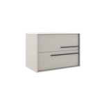 Saniclass Prime Essential Wastafelonderkast - 100x55x46cm - 2 lades - Standaard greep - MDF - mat cotton (beige) SW892667