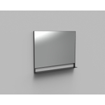Arcqua Reflect miroir avec tablette aluminium 100x80cm noir mat SW374528